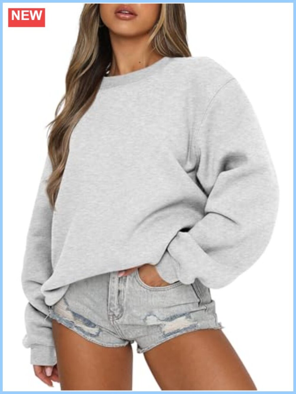 Oversized Crewneck Sweatshirt for Women Long Sleeve Relaxed Fit Pullover